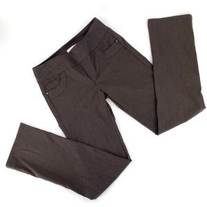 Point Zero Nicole Benisti Brown Pinstriped Slim Fit Straight Leg Pants, 11